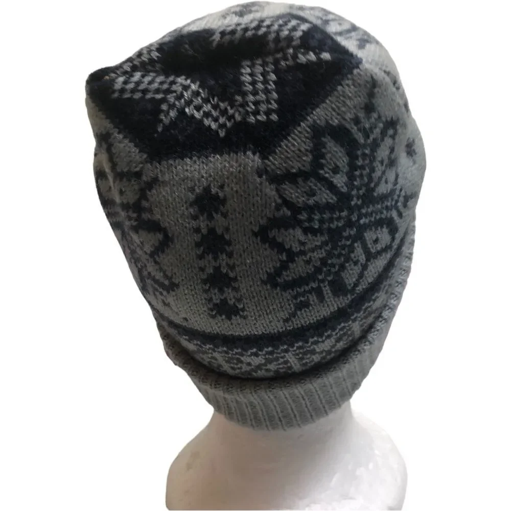 Muk Luks Gray Reversible Beanie Hat
